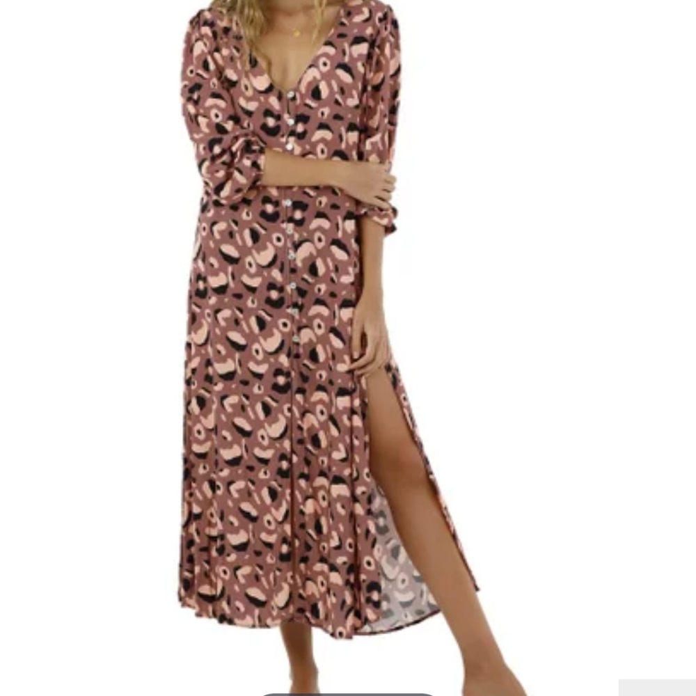NWT Malai animal print maxi dress M/L